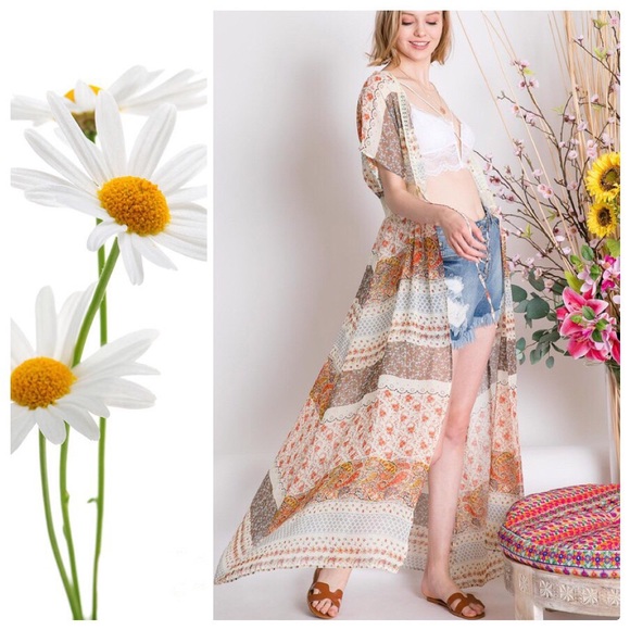 *CLEARANCE* Boho Country Kimono Cardigan - Picture 11 of 12